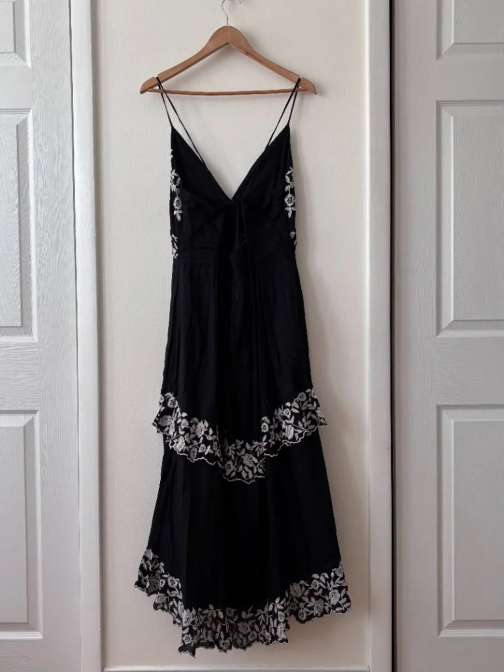 Abercrombie & Fitch Tiered Ruffle Maxi Dress in Black